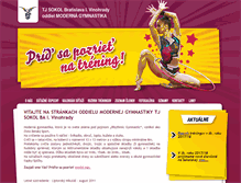 Tablet Screenshot of gymnastika.sk